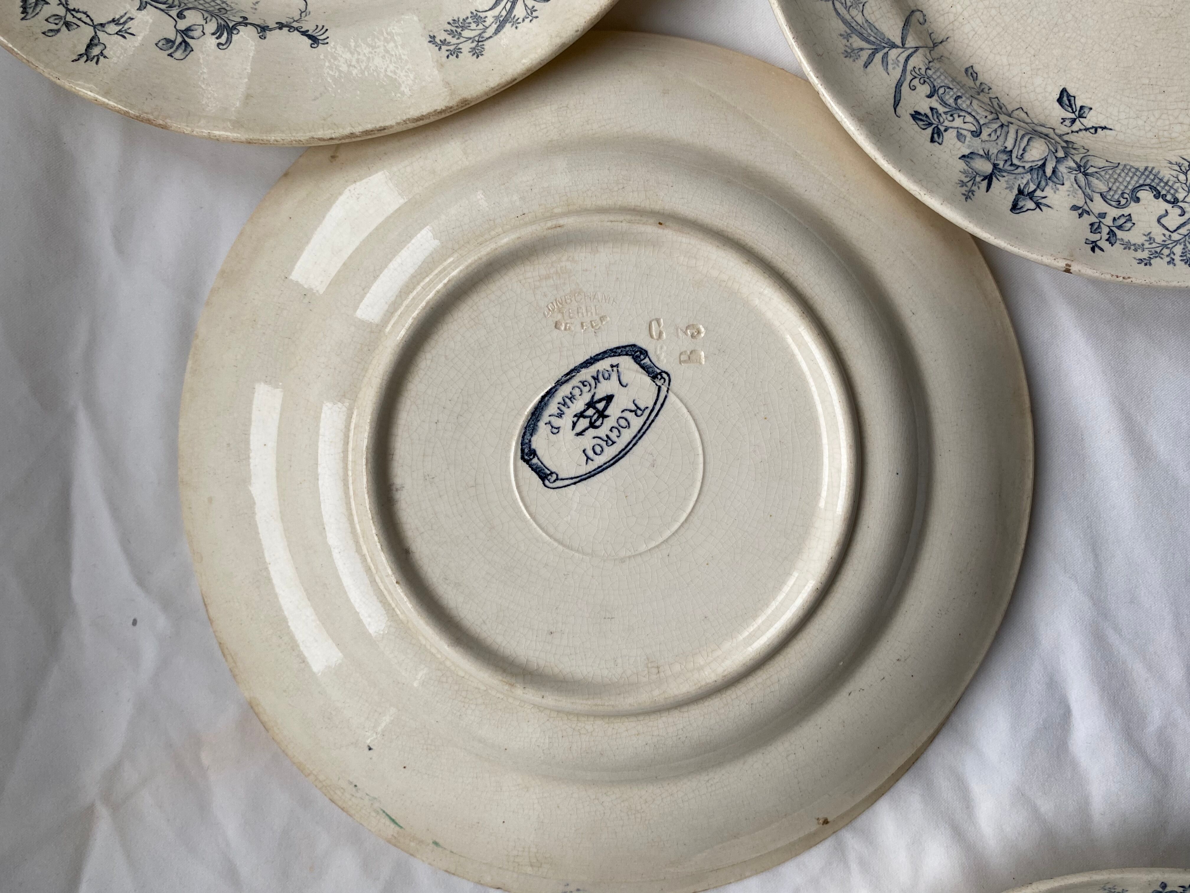 Lot de 5 assiettes en terre de fer