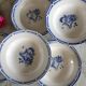 6 assiettes creuses anciennes modèle "Canebière" de la manufacture française de Sarreguemines et Di