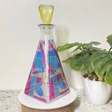 Carafe multicolore en forme de pyramide de Murano - 1980