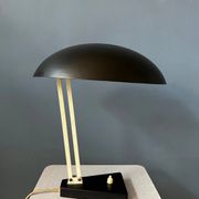 Vintage black flexible desk lamp by Hala, Bauhaus style
