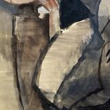 Manolo Ruiz-Pipó (1929-1998), Biotin Couple, watercolor and gouache, 1959