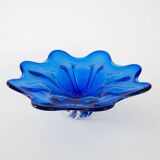Cobalt flower bowl, Danish design, 1970s, made in Denmark