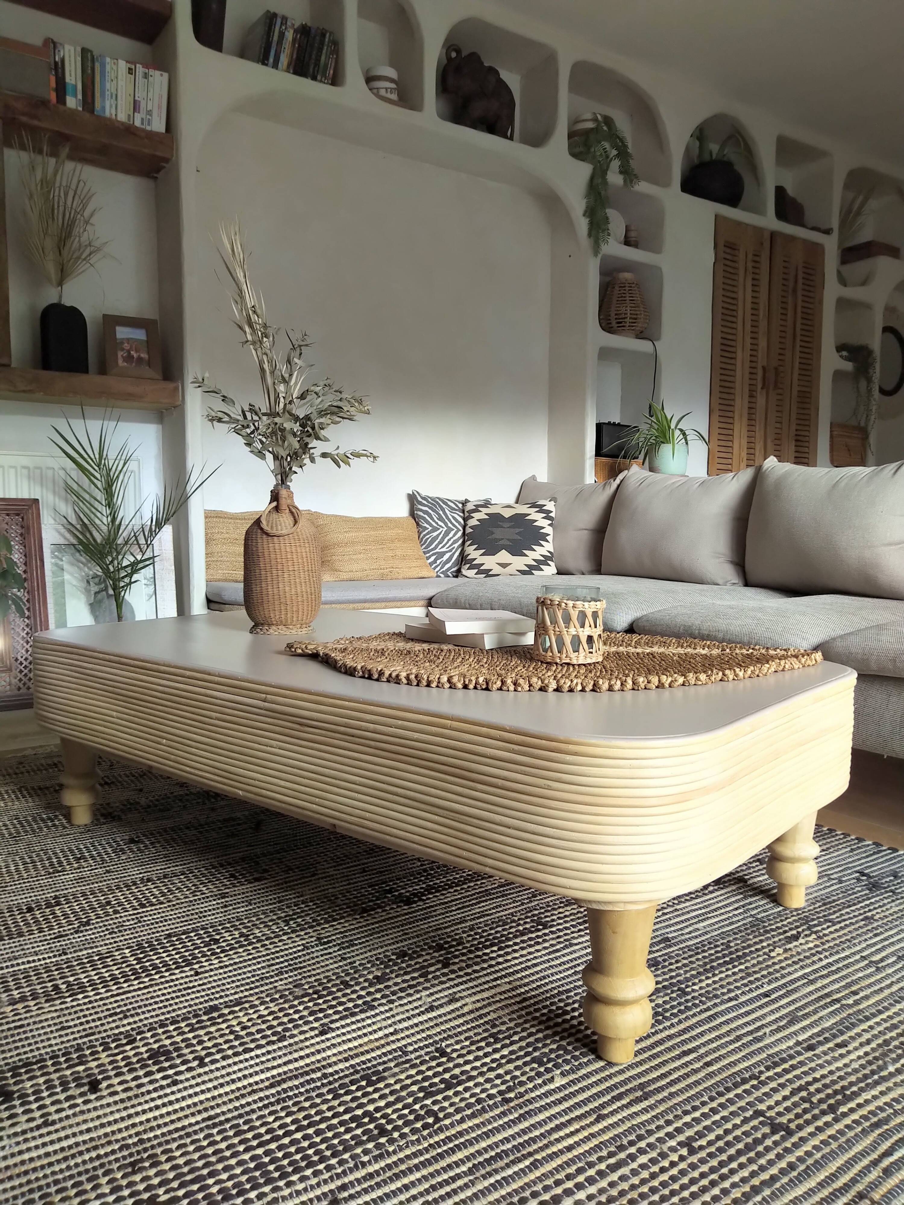 Rattan coffee table