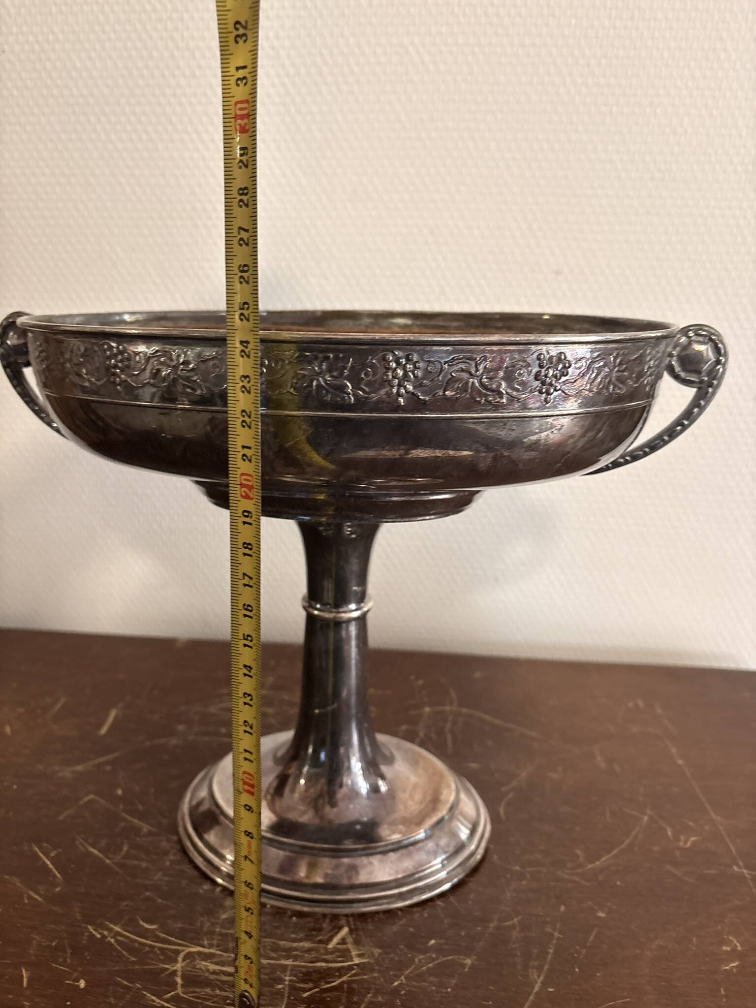 Antique Oval Basket Bowl Neo-Renaissance Silver-Plated Metal 19th Century