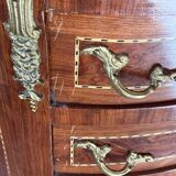 Curved Louis XV style chest of drawers with four drawers – 20th century.