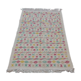 Tapis blanc rouge vert multicolore berbère  180x120cm
