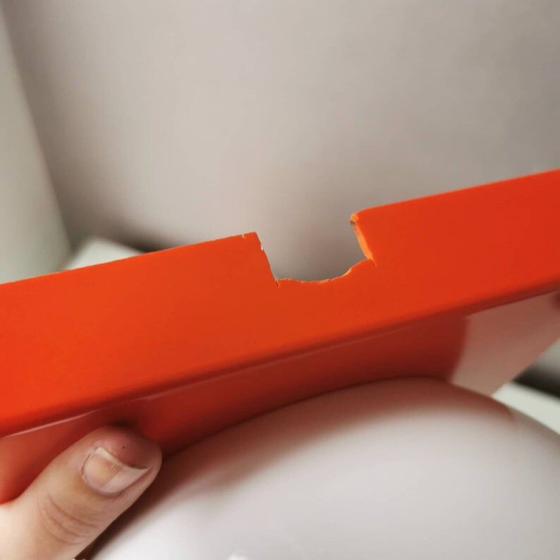 Lampe de table vintage orange 1980