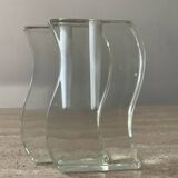 Pair of single-flower vases in glass paste from the 70s