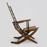 Beech armchair, deckchair by Triconfort, France 1960