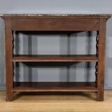 Large Burl Mahogany Property Console, Restoration Period – Early