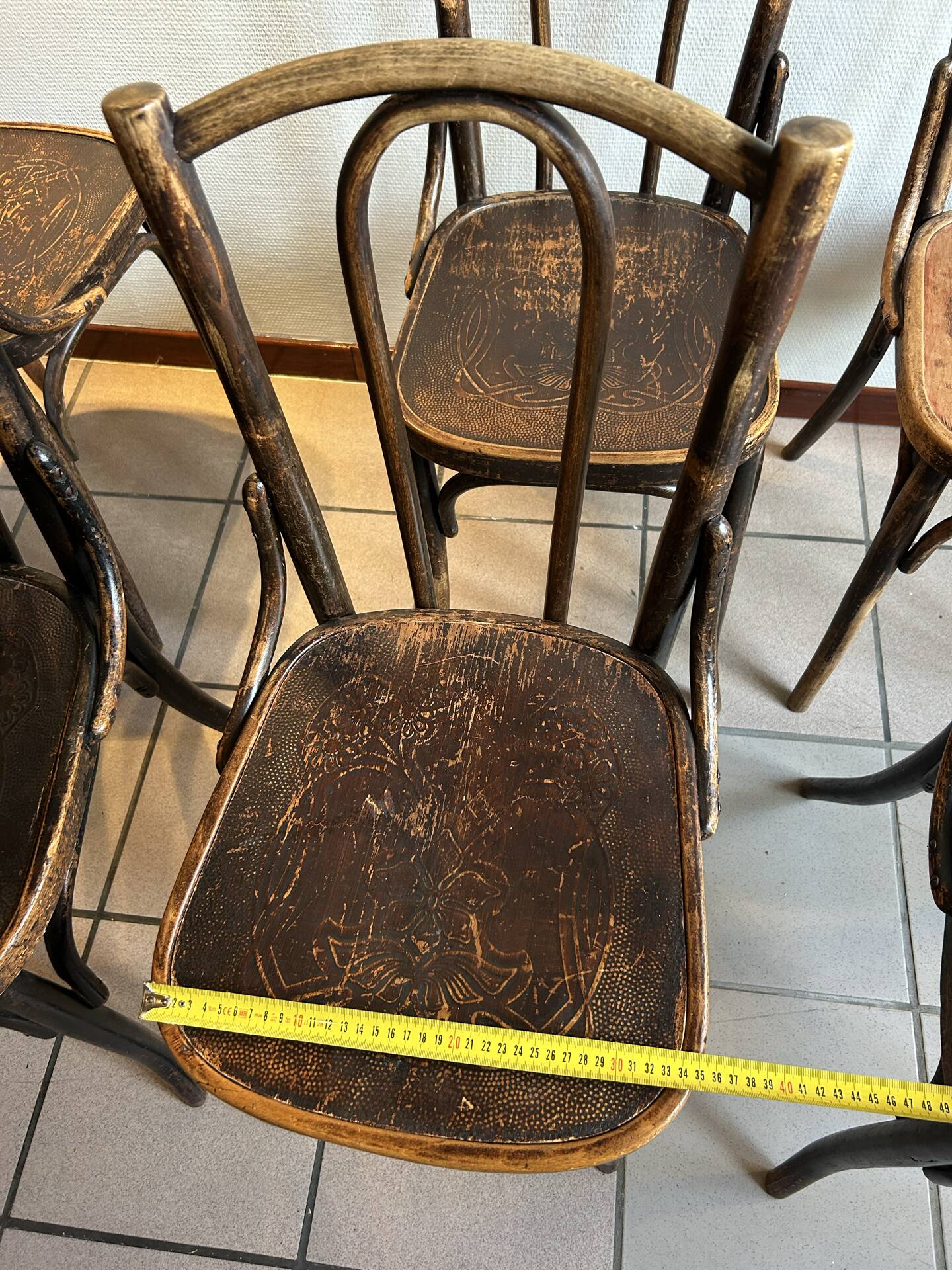 6 Thonet style bistro chairs