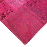 Handmade Anatolian Vintage 172 cm x 250 cm Pink Patchwork Rug