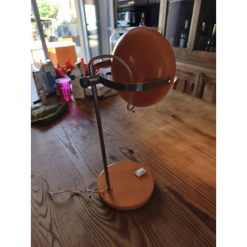 Vintage orange metal lamp