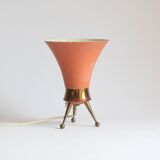 Brass tripod table lamp, 1950s