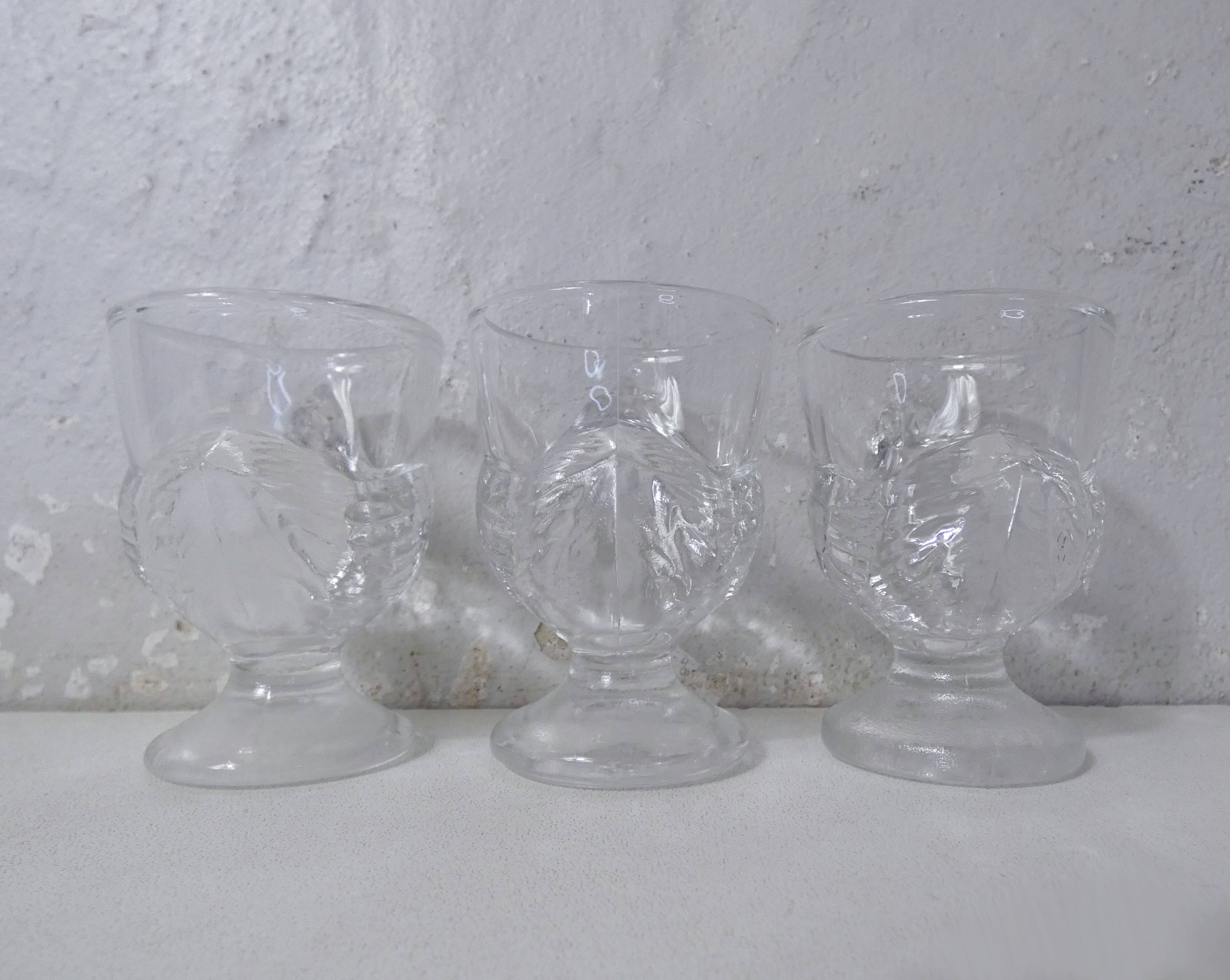 transparent chicken egg cups