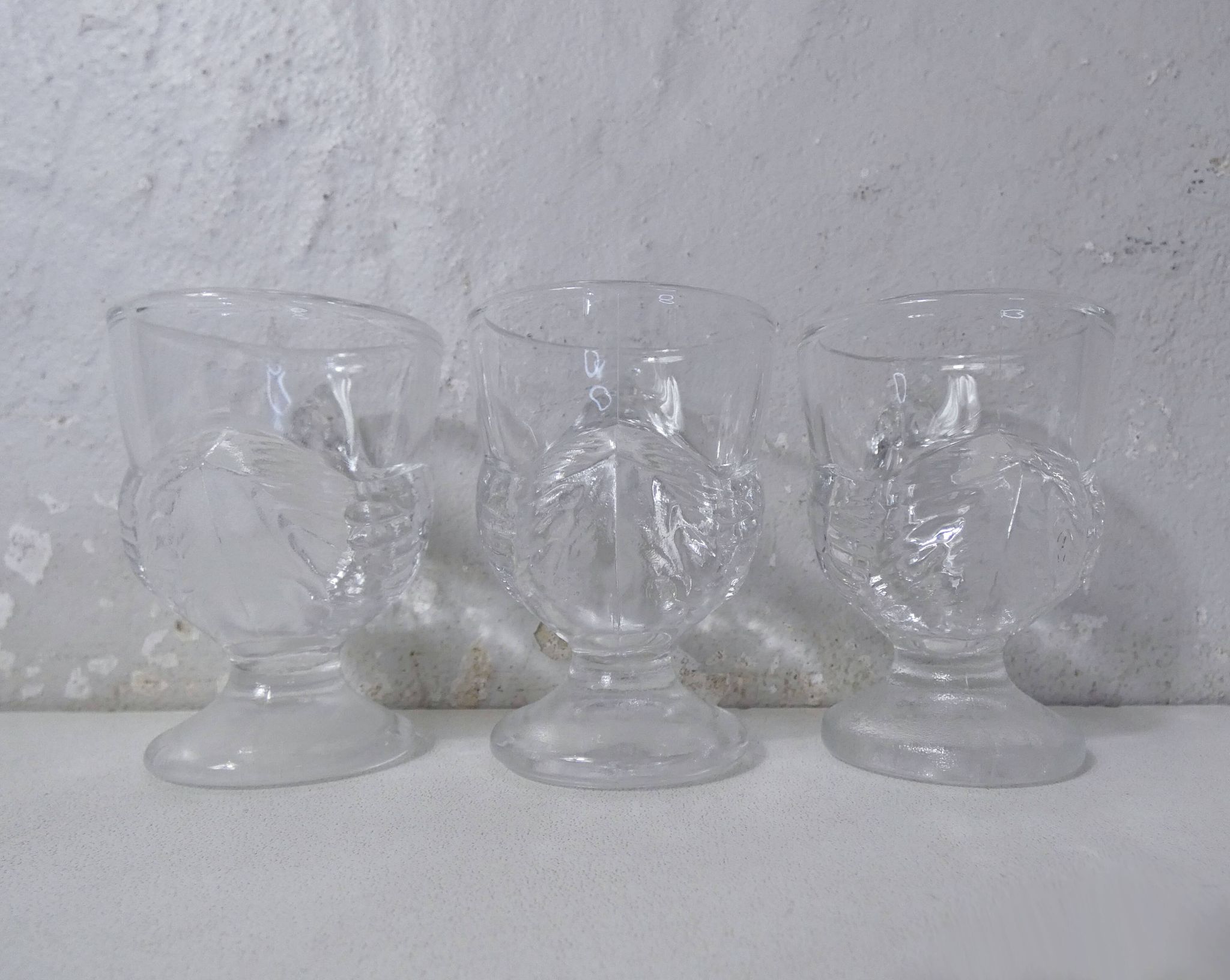 transparent chicken egg cups