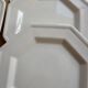 6 vintage octagonal pearl-edged porcelain dessert plates - Johnson Brothers