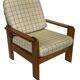 Vintage armchair set of 2 pinewood pine 70s design