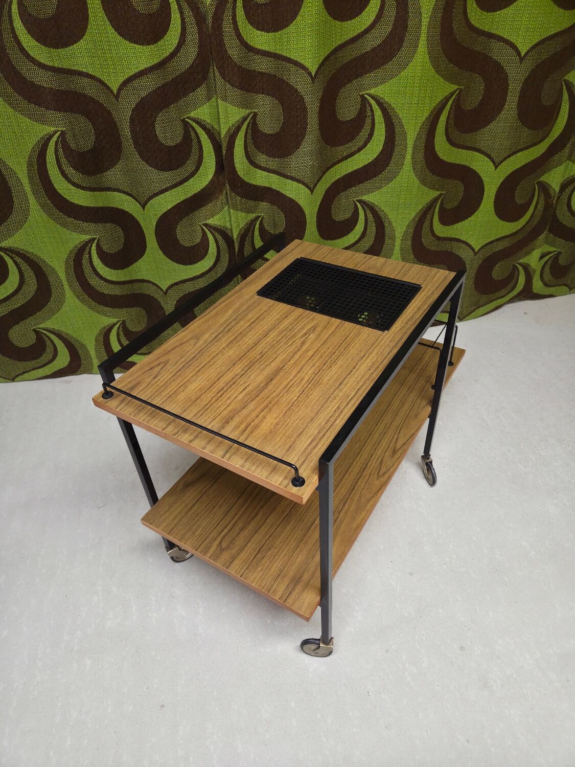 1970s vintage bar cart