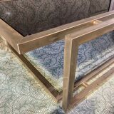 Iron coffee table and black glass. Good general condition