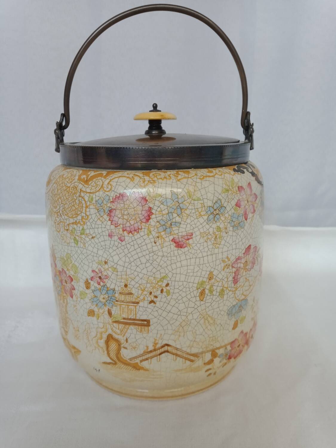 B Grayson & Son Sheffield Crackle Ceramic Cookie Jar