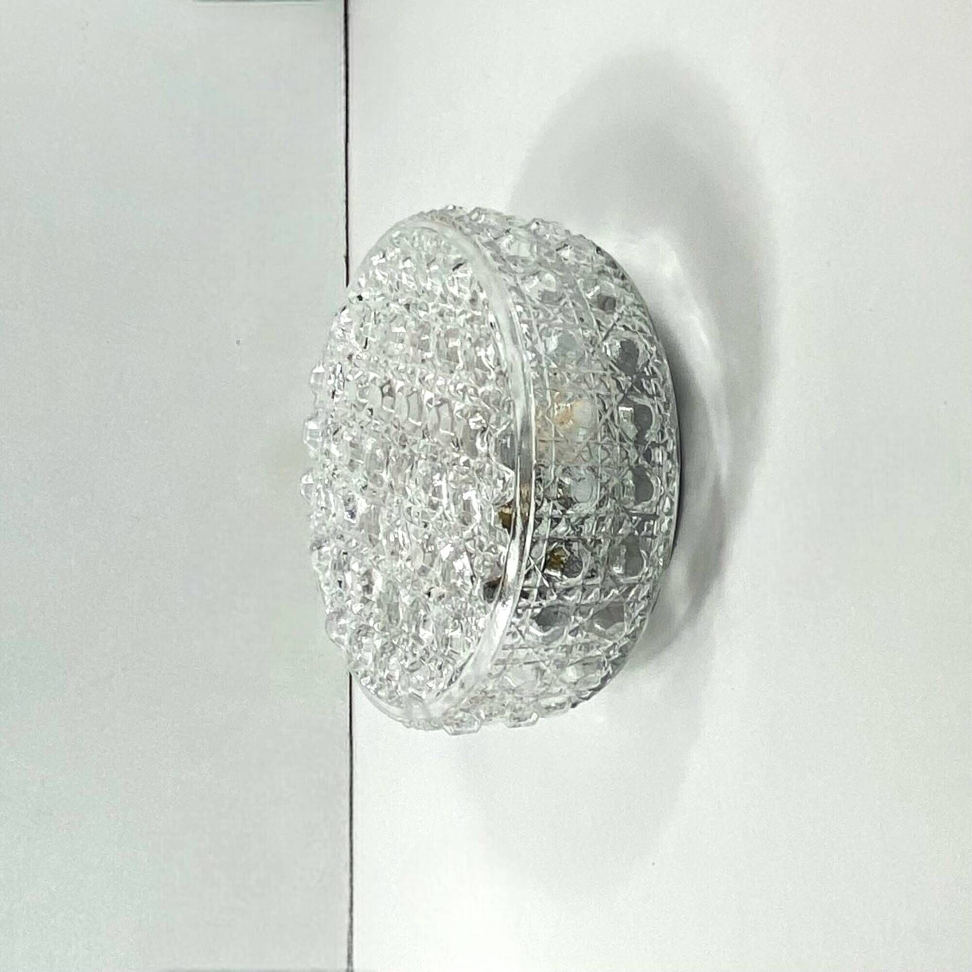 Minimalist round glass ceiling light wall light 1970 1980 seventies eighties LAMP-7256