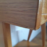 Vintage bedside table compass foot