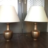 Vintage Metal Hollywood Regency Table Lamp, 1970s