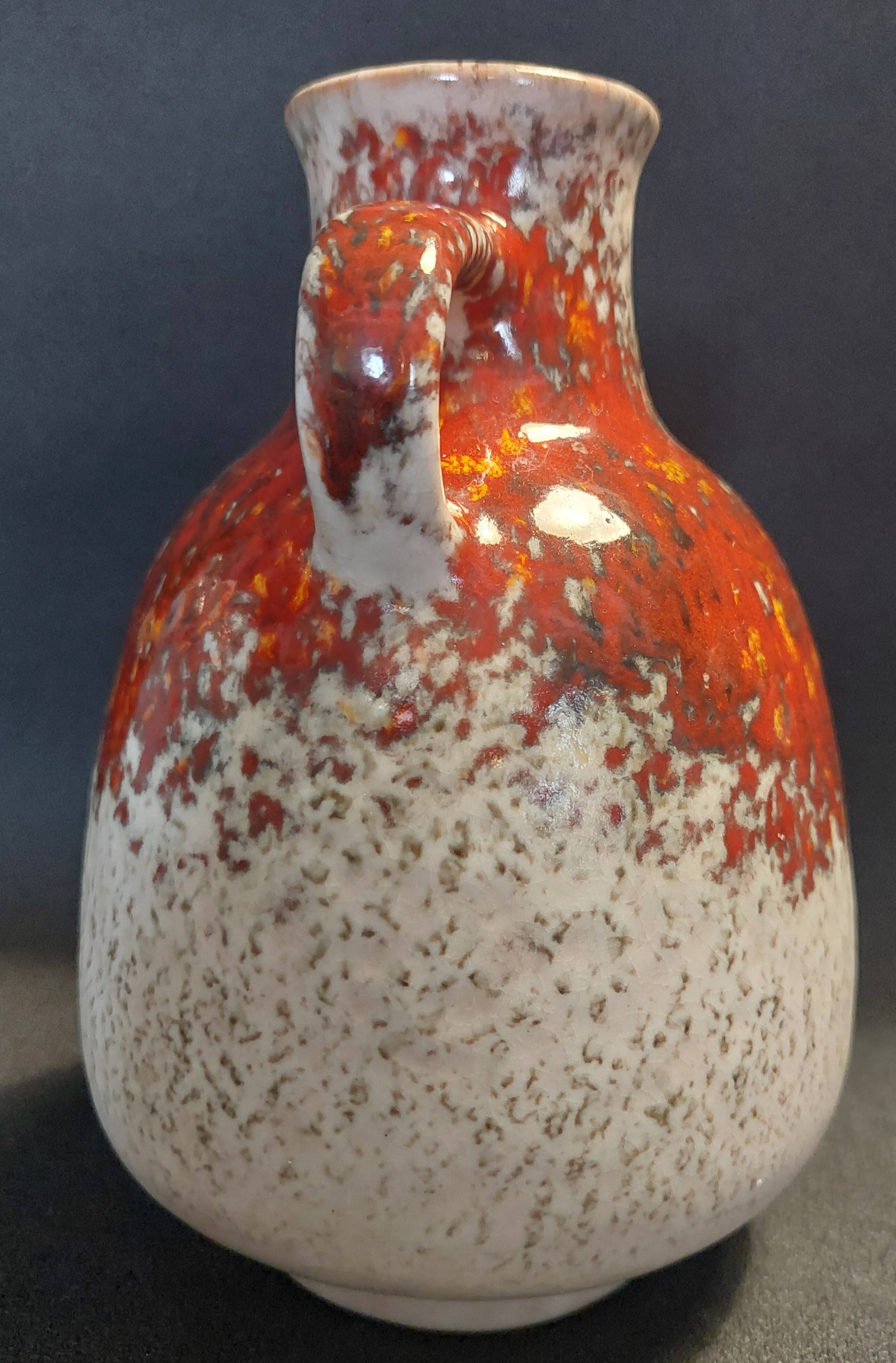 German ceramic vase by Fridgart for Karlsruher majolica from the 1960s.