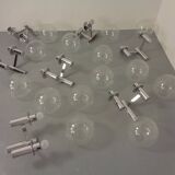 Chromed Glass Wall Lamp from OTT International, 1960s