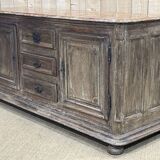 Enfilade of the eighteenth century in oak, top false marble