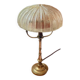 Old Art Deco style lamp 1960 in brass and glass.