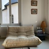 2-seater Sofa Togo Line Roset worn beige fabric