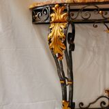 Console en marbre et fer forgé, XXe siècle