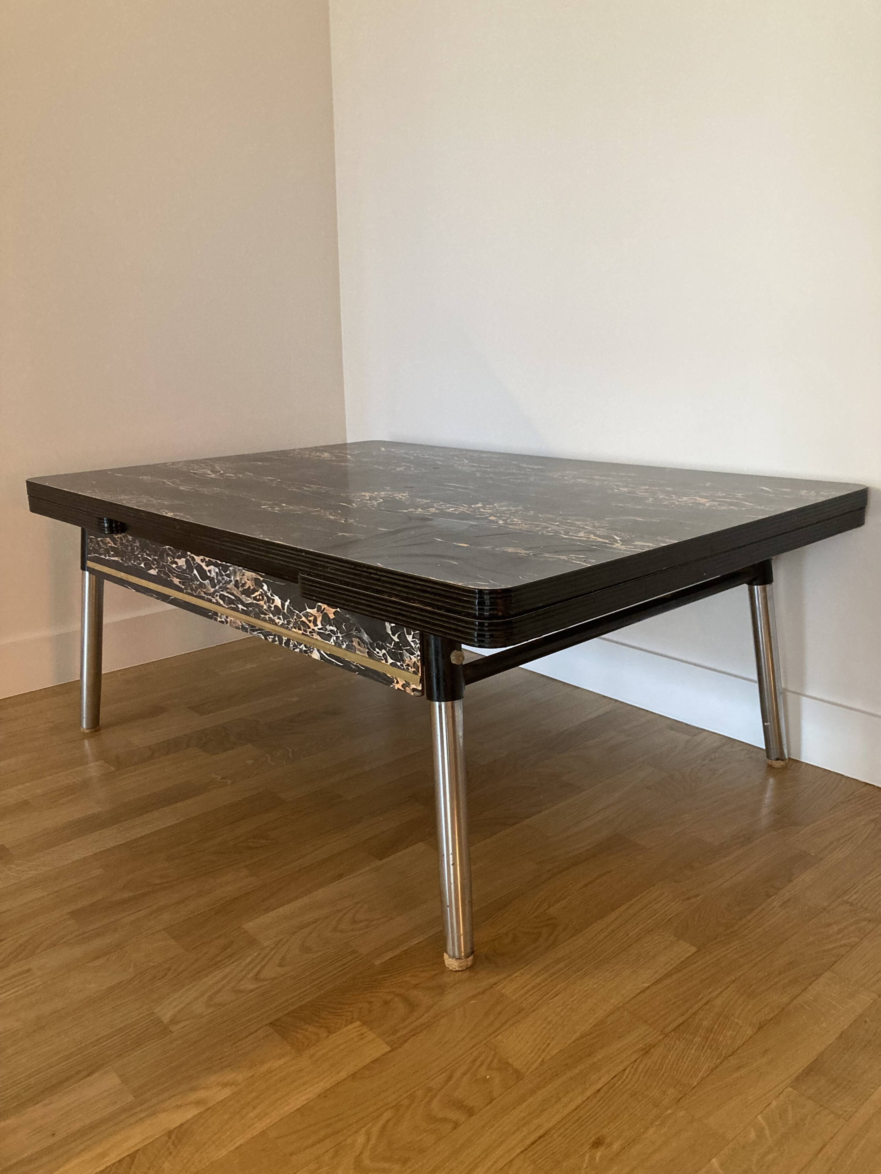 Marble effect Formica coffee table