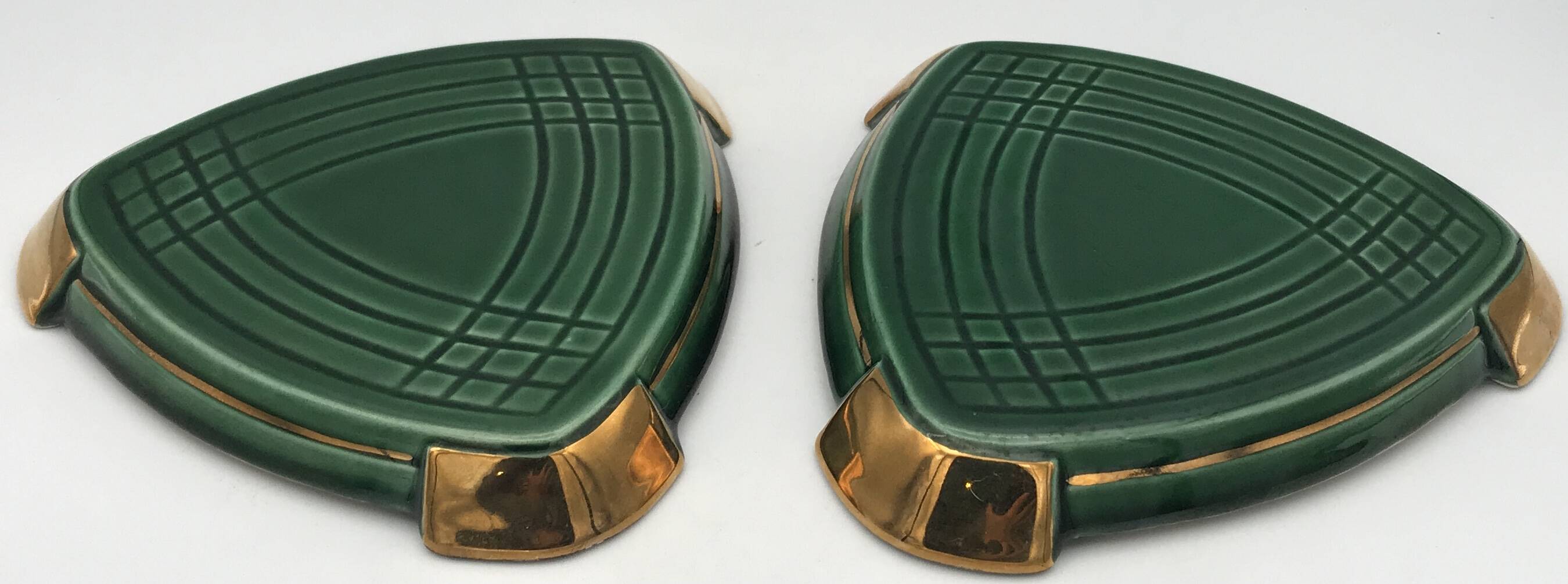 Set of 3 ART CERAMIC TRIVETS and BOTTLES by Poët Laval