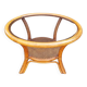 Round coffee table in cane and bamboo, vintage 1960