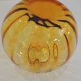 Slanted/Vintage Amber Glass Vase