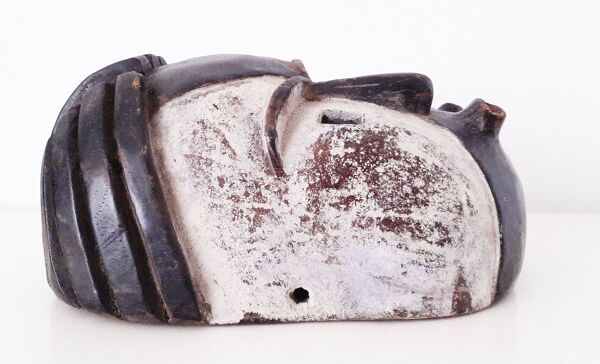 Masque africain Gabon H 26cm Double visage