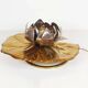 Rare "Waterlily" table lamp by Tommaso Barbi for Bottega Gadda, Italy, 1960s