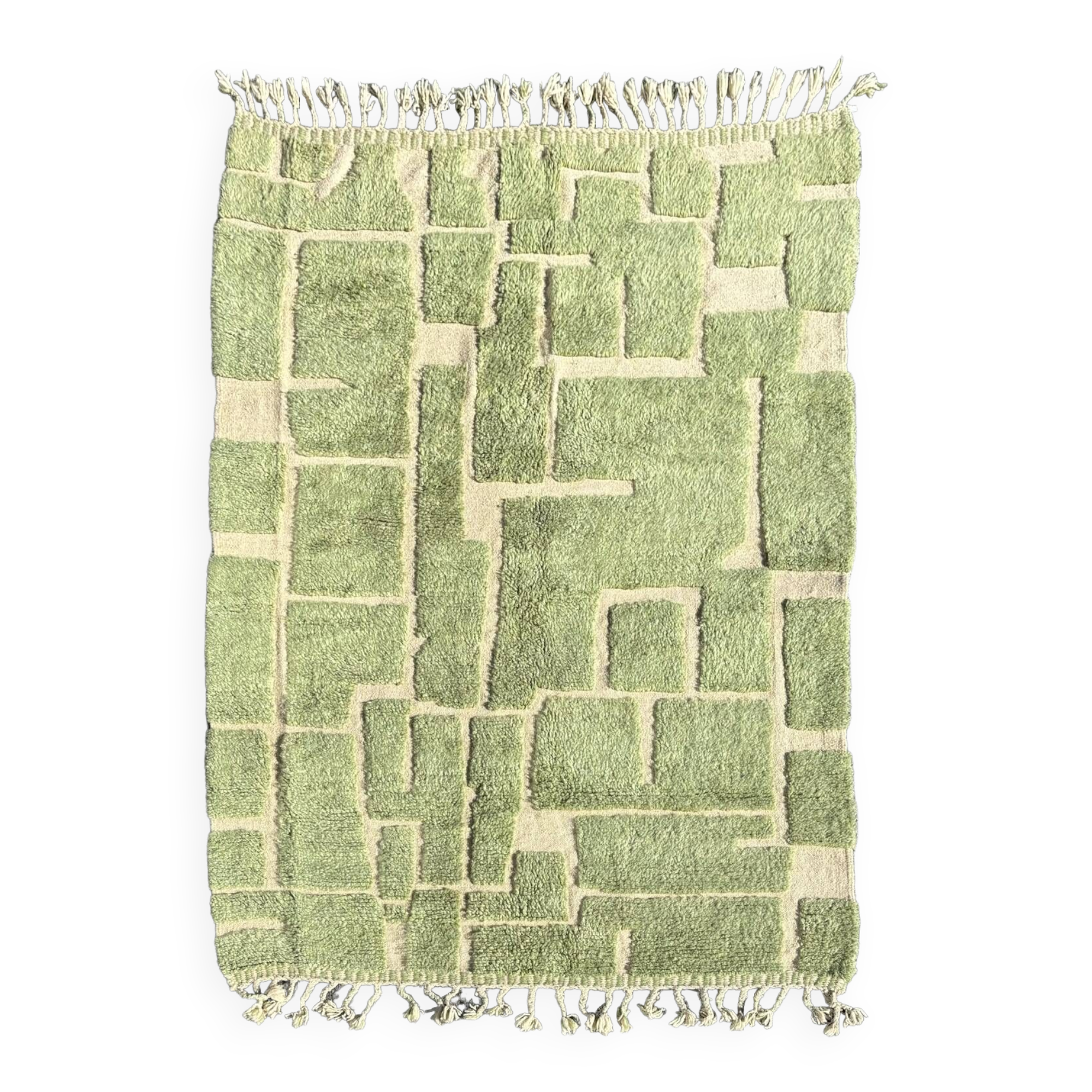 Magnificent new Beni ouarain water green carpet 200x300 cm