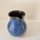 Teapot and milk jug set in glazed ceramic (cobalt blue) design