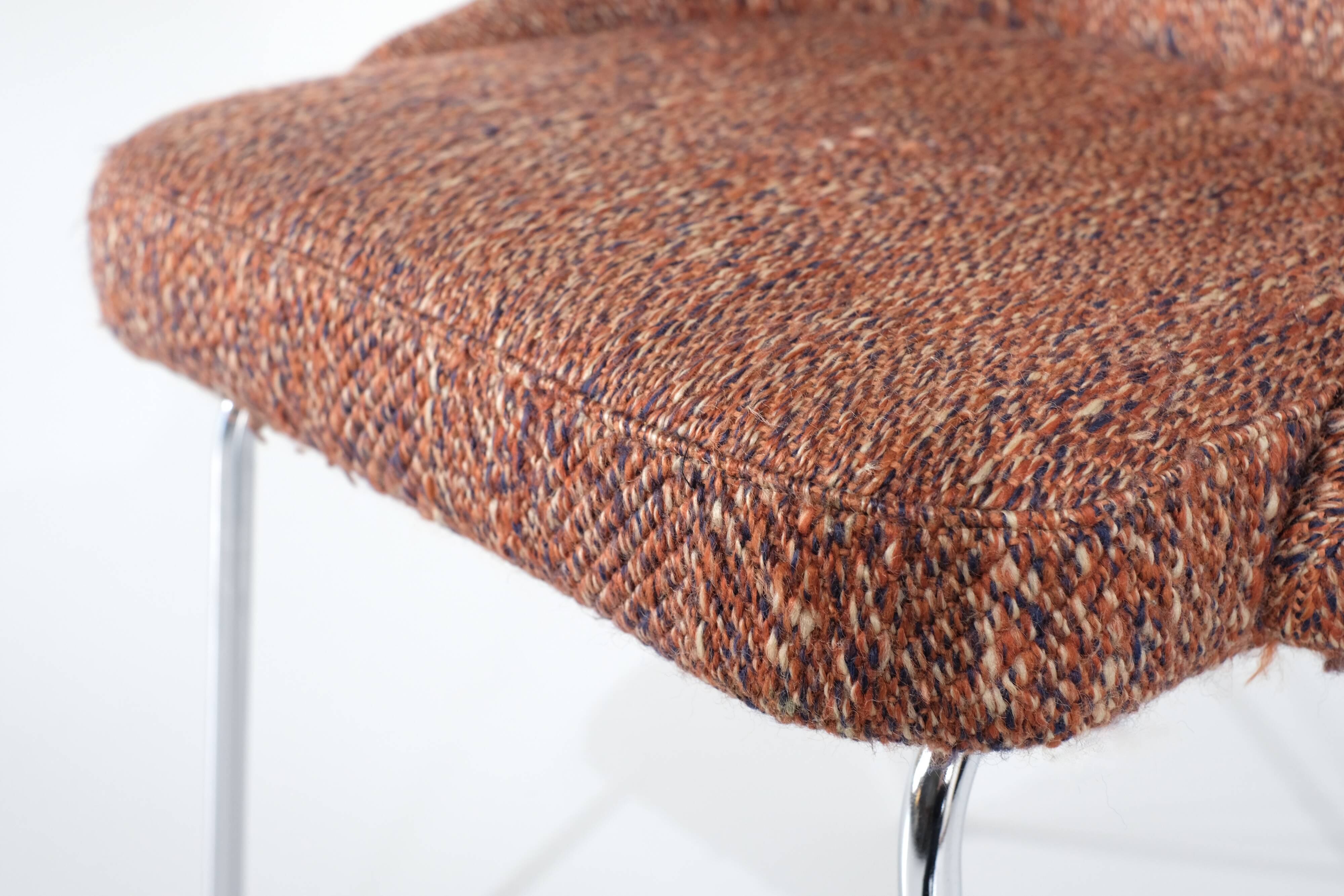 Tweed dining chair by Le Mobilier International, 1960s