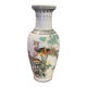 Ancient Chinese vase with porcelain bird green family 20th