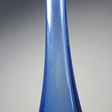 Vase Sommerso Murano att. Flavio Poli, verre bleu et ambre, années 1950-1960