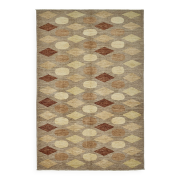 Tapis Oushak en laine noué à la main turc 168 cm x 252 cm