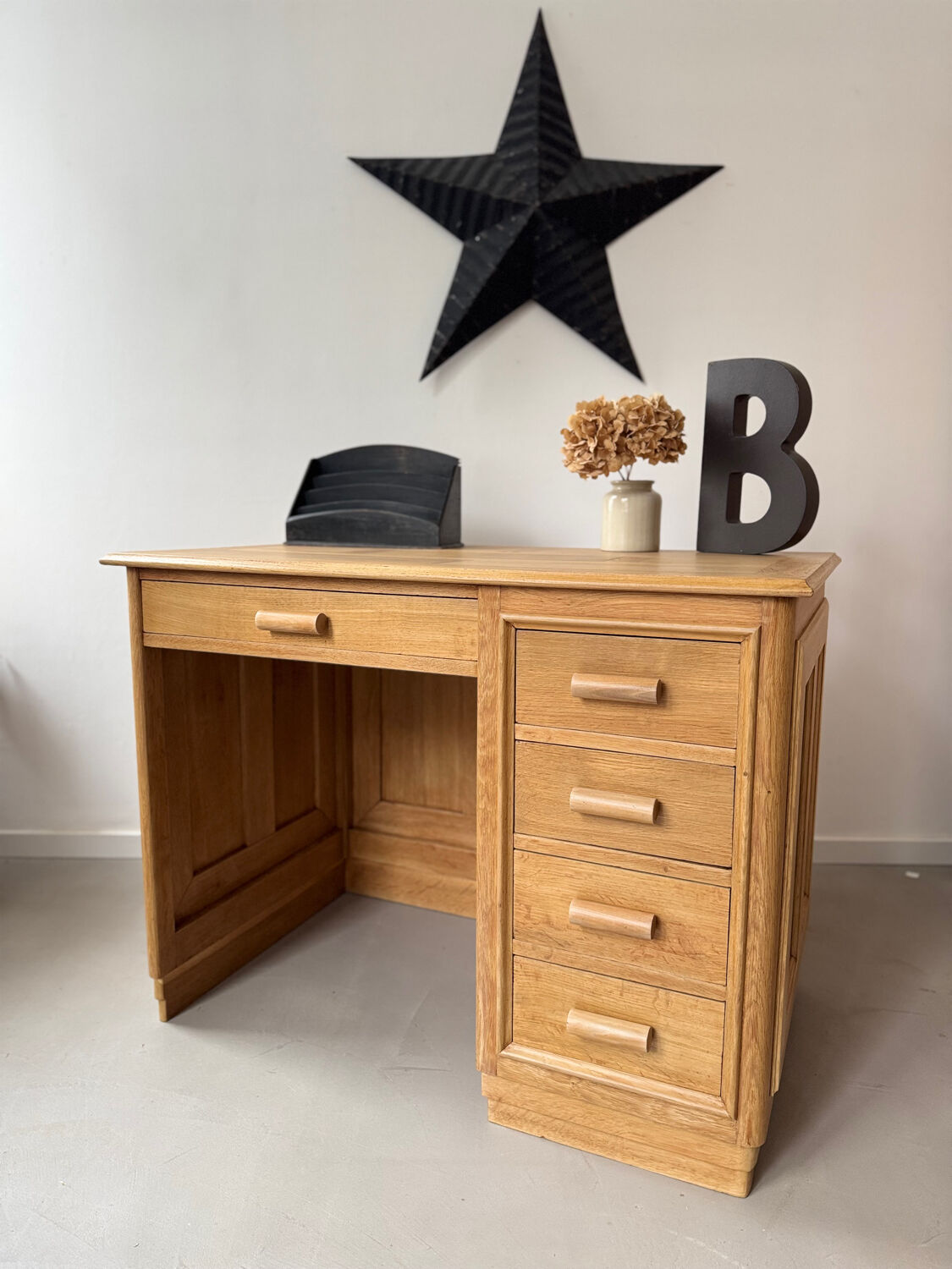Solid oak desk
