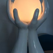 40cm ceramic hands lamp