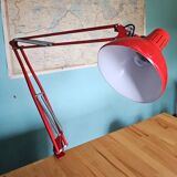Red articulated workshop lamp