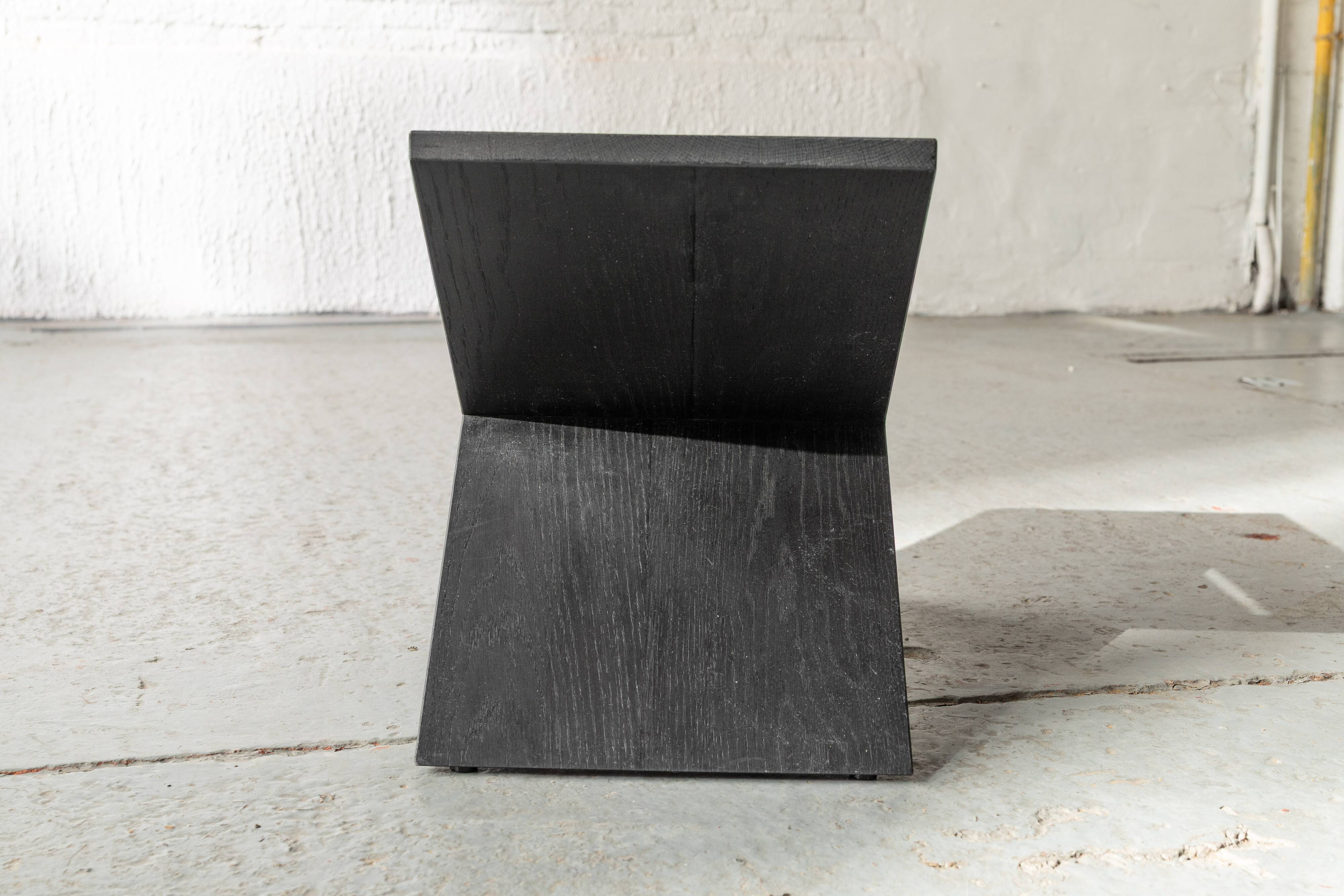Black oak side table 'LC01' by Lena Coupez, Belgium, 2024